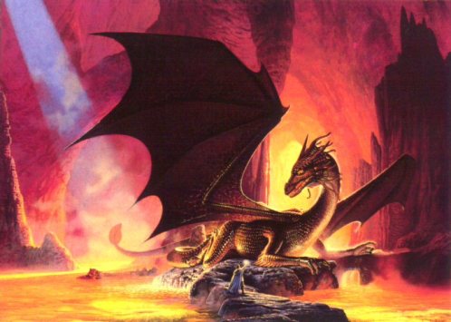 Lulu, the fire-breathing dragon pet of Abu Tanjara, Oracle of Mashmoushi