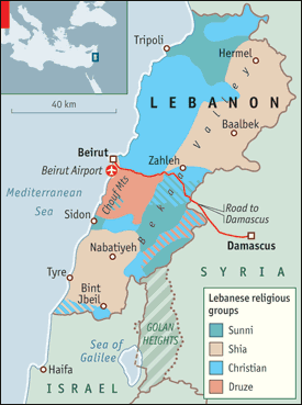 Lebanon Sectarian Map